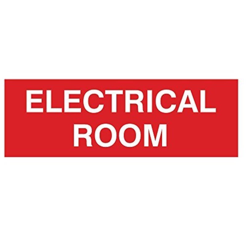 All Quality Basic Electrical Room Sign | Durable Construction | Building Safety -Red - Small (1 Pack) - Image 1